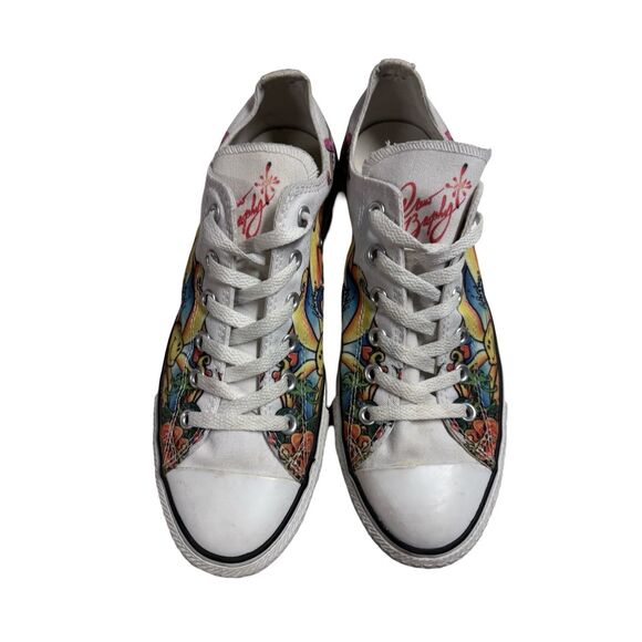 Rare Converse + Drew Brophy Art White Colorful Low Top Limited Edition Sneakers - Picture 1 of 10